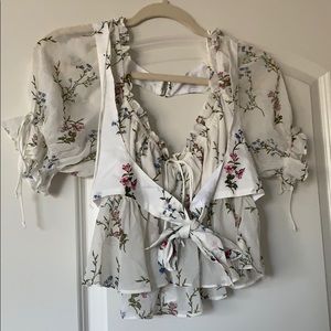 Floral Blouse and Corset